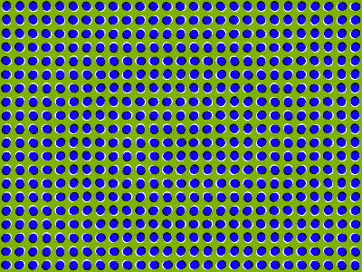 image with dots that appear to move when your eyes move